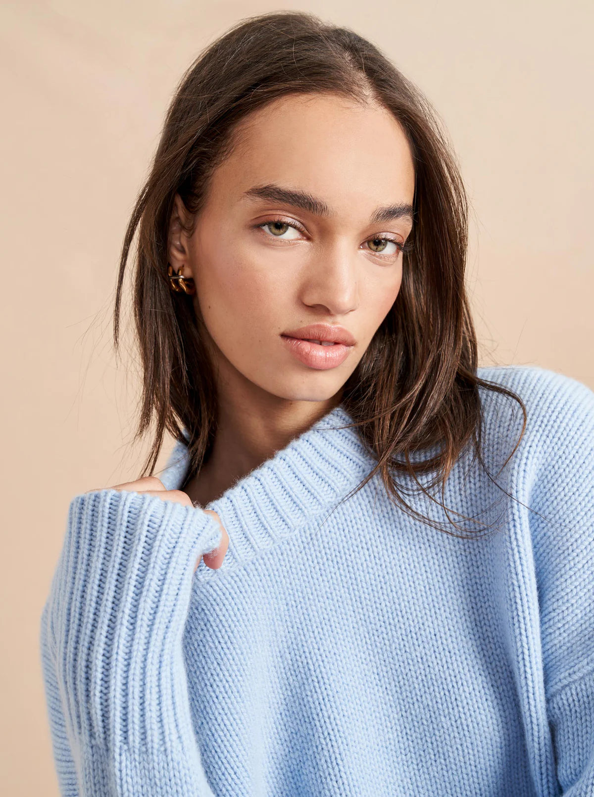 Solid Marin Sweater in Pale Blue