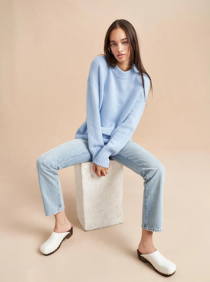 Solid Marin Sweater in Pale Blue