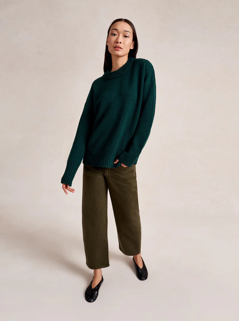 Solid Marin Sweater in Forest