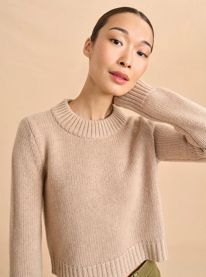 Solid Mini Marin Sweater in Camel