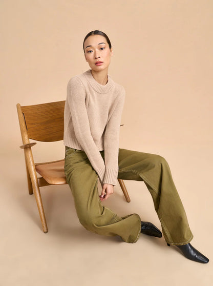 Solid Mini Marin Sweater in Camel