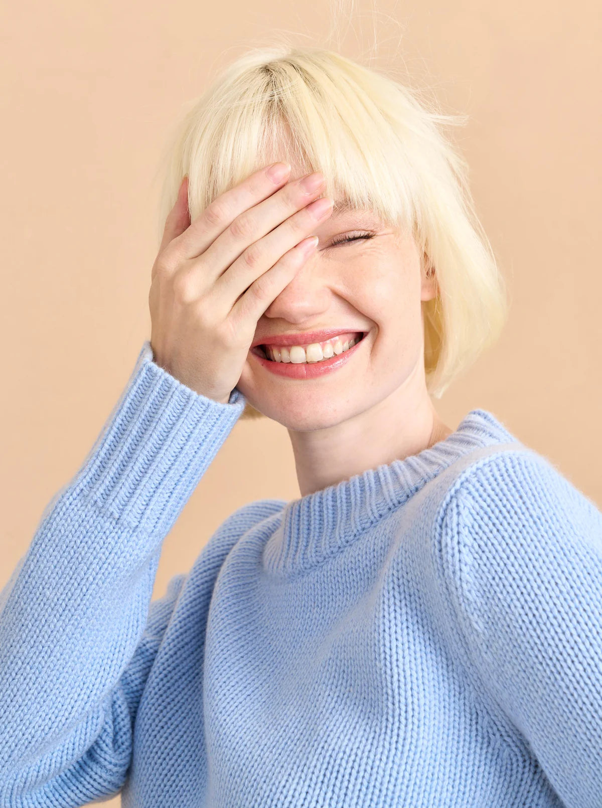 Solid Mini Marin Sweater in Light Blue