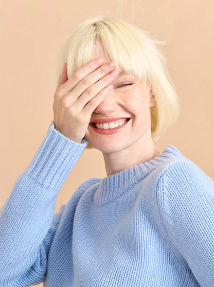 Solid Mini Marin Sweater in Light Blue