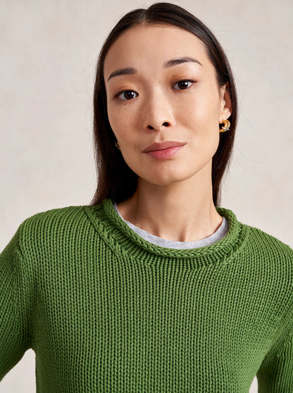 Solid Mini Marina Sweater in Cactus