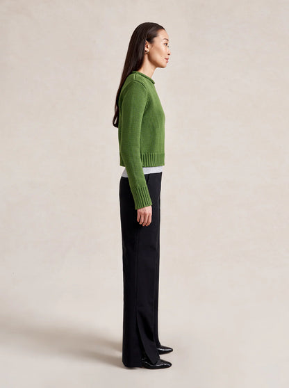 Solid Mini Marina Sweater in Cactus