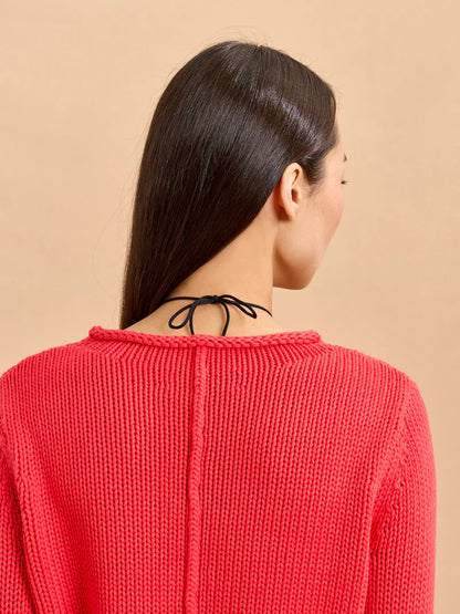 Mini Marina Sweater in Deep Coral