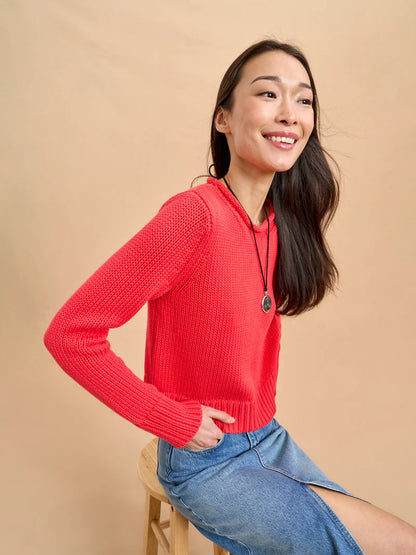 Mini Marina Sweater in Deep Coral
