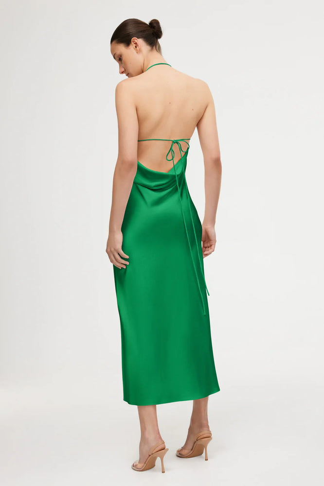 Danika Cowl Dress in Emerald