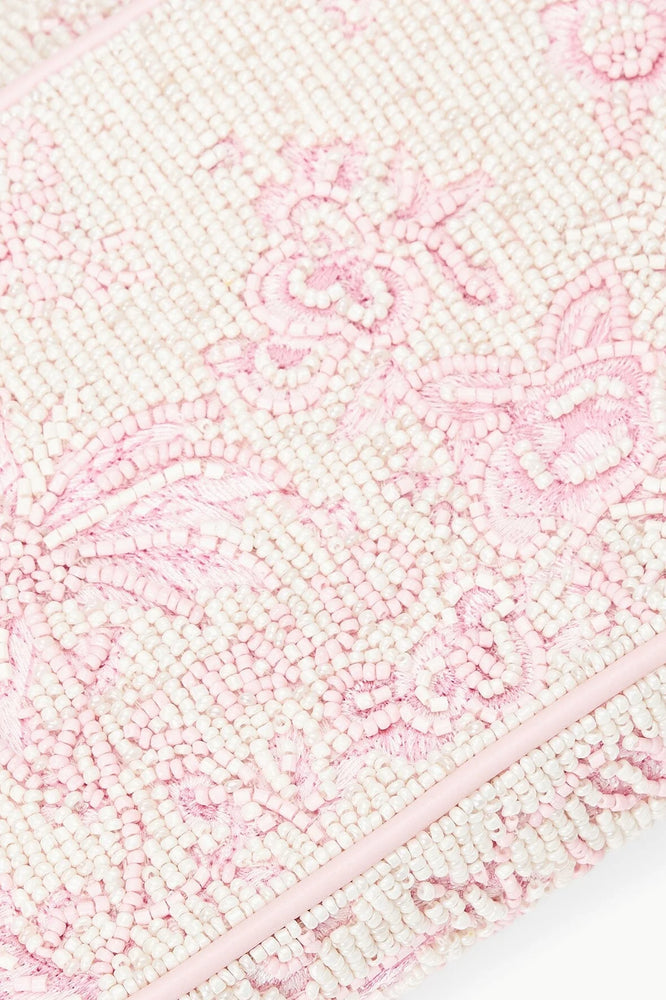 Tommy Beaded Bag in Ivory Cherry Blossom Toile