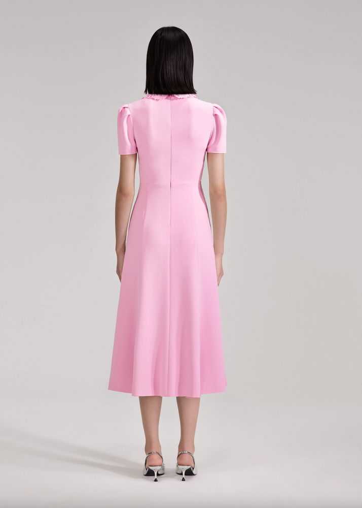 
            
                Load image into Gallery viewer, Pink Heavy Crepe Midi Dress
            
        