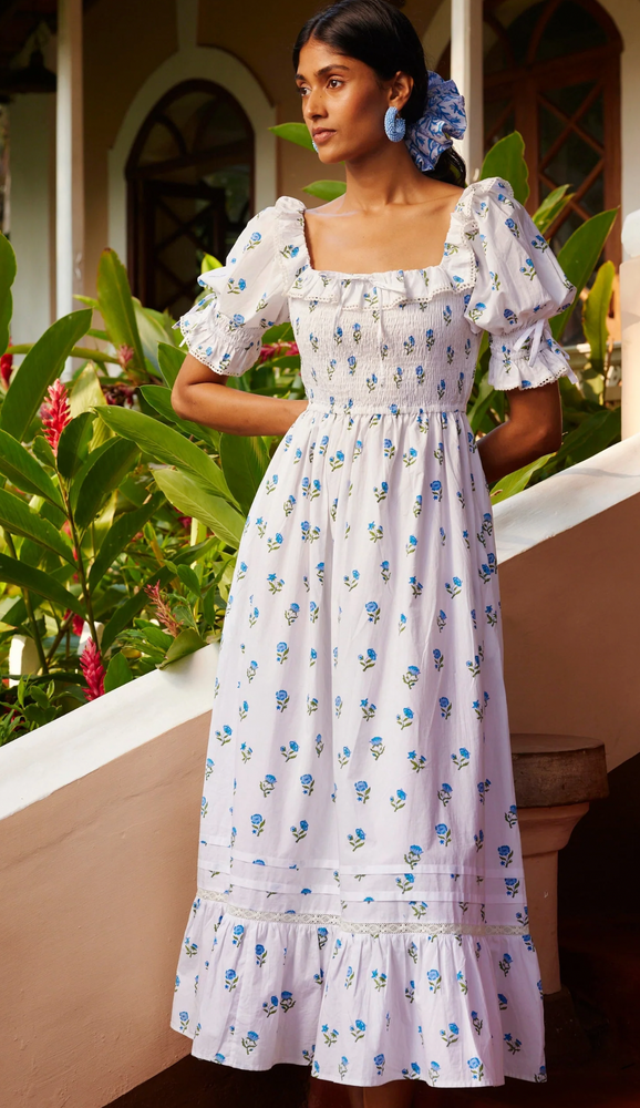 
            
                Load image into Gallery viewer, Cobalt Blossom Meryl Dress
            
        