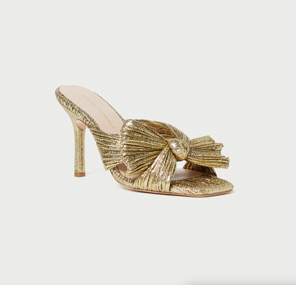 
            
                Load image into Gallery viewer, Claudia Oro Pleated Bow Mule
            
        