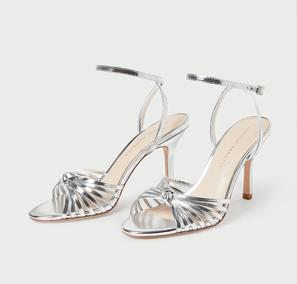 
            
                Load image into Gallery viewer, Ada Silver Knot Heeled Sandal
            
        