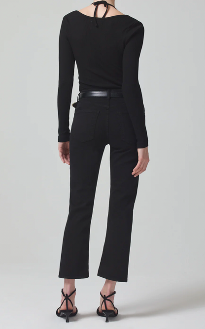 Isola Cropped Boot in Plush Black