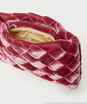 
            
                Load image into Gallery viewer, Aviva Rose Woven Puff Clutch
            
        