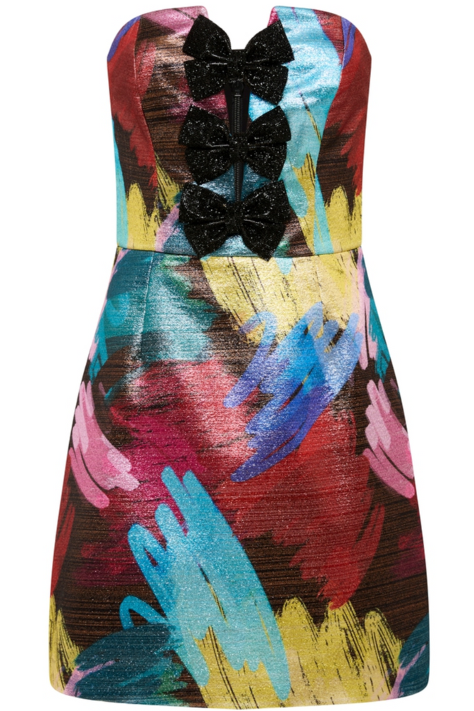 
            
                Load image into Gallery viewer, Saint Antoine Bow Mini Dress
            
        