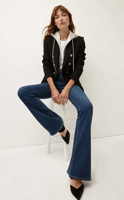 Miller Dickey Jacket in Black with Silver Buttons