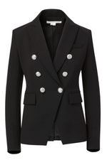 Miller Dickey Jacket in Black with Silver Buttons