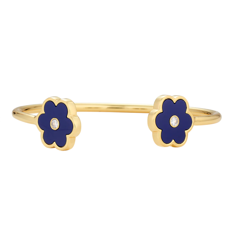 
            
                Load image into Gallery viewer, Petite Petal Cuff in Blue Lapis
            
        