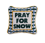 Pray for Snow Needlepoint Pillow