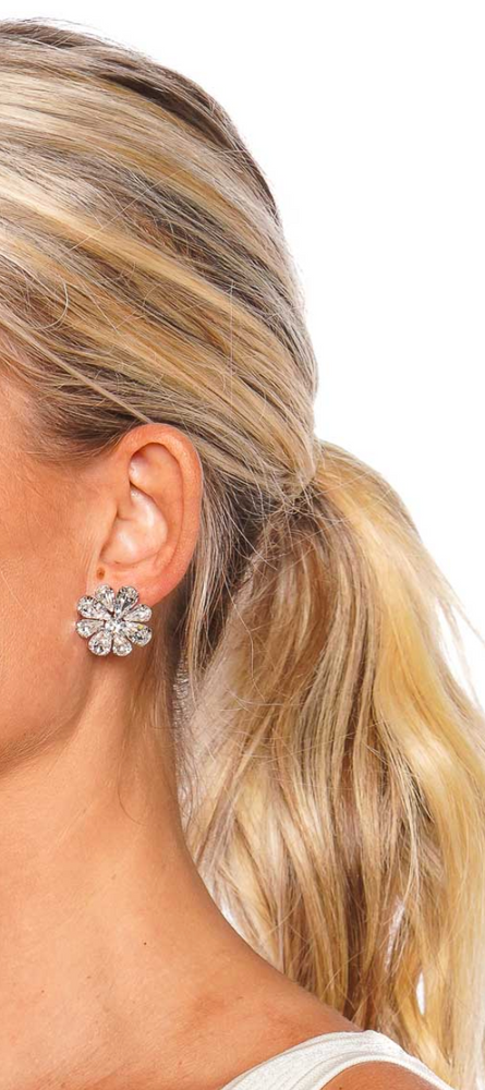 Perri Stud Earrings in Crystal
