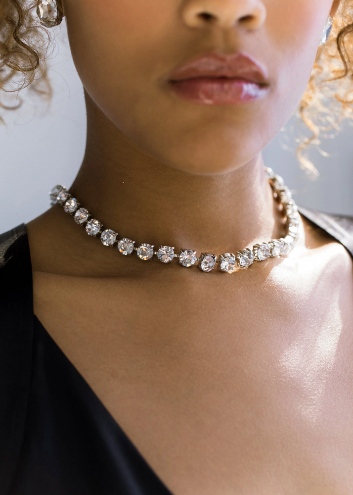 Mylah Necklace in Crystal