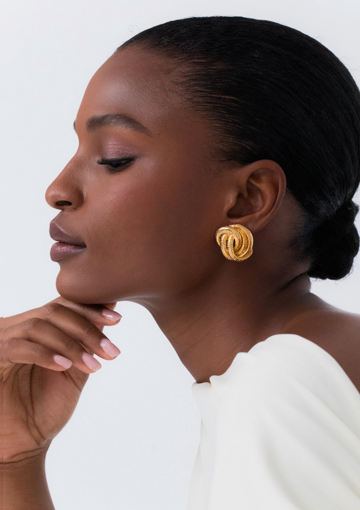 
            
                Load image into Gallery viewer, Elaina Stud Earrings in Gold
            
        