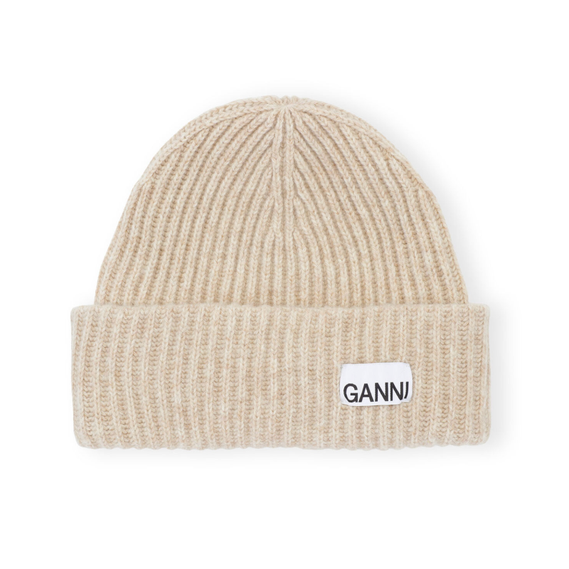 
            
                Load image into Gallery viewer, Loose Wool Rib Knit Beanie in Brazilian Sand
            
        