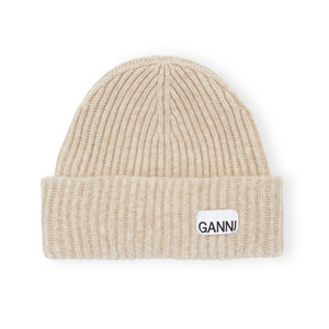 
            
                Load image into Gallery viewer, Loose Wool Rib Knit Beanie in Brazilian Sand
            
        