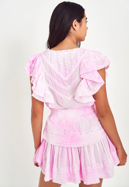 Gwen Mini Dress in Peony Pink