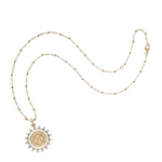 LOVE Petite Embellished Coin Necklace