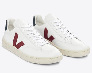 V-12 Leather White Marsala Nautico