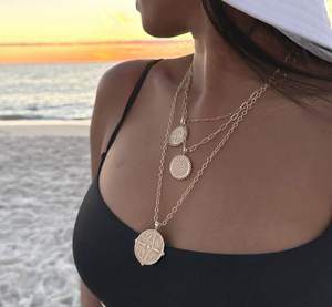 SISTERS Forever Petite Embellished Coin Necklace