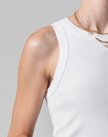 Isabel Rib Tank in White