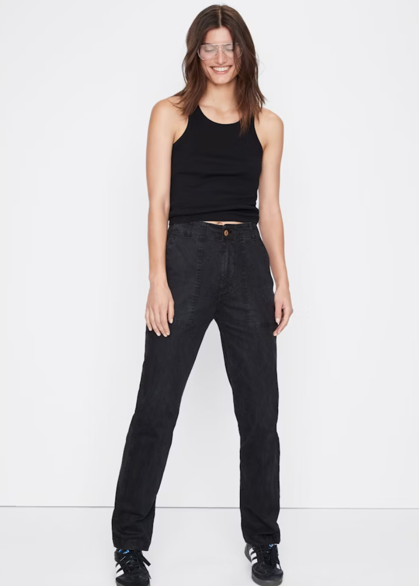 The Ribbed Lenny in Black