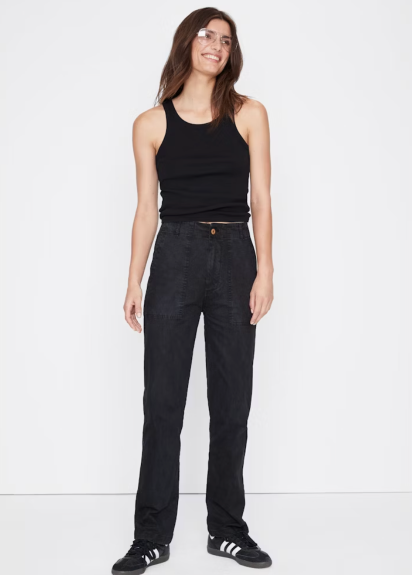 The Ribbed Lenny in Black