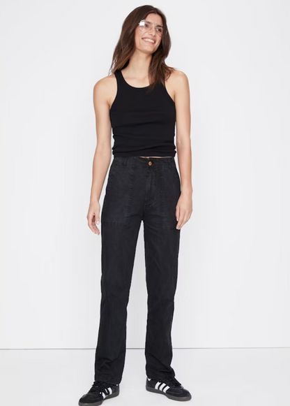 The Ribbed Lenny in Black