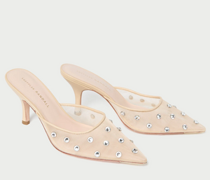 Paloma Cream/Crystal Mesh Mule