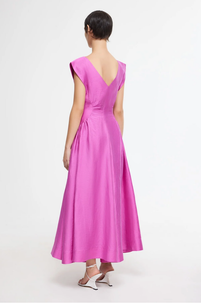 Emery Midi Dress in Fuschia