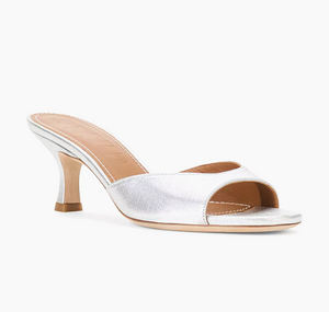 Brigitte Mule in Metallic Silver