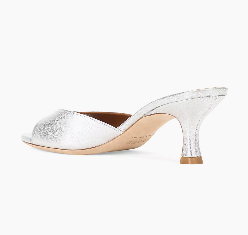 Brigitte Mule in Metallic Silver