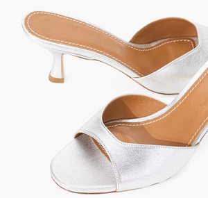 Brigitte Mule in Metallic Silver