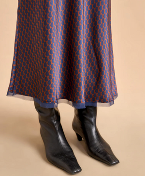 Bianca Skirt in Rust/Navy