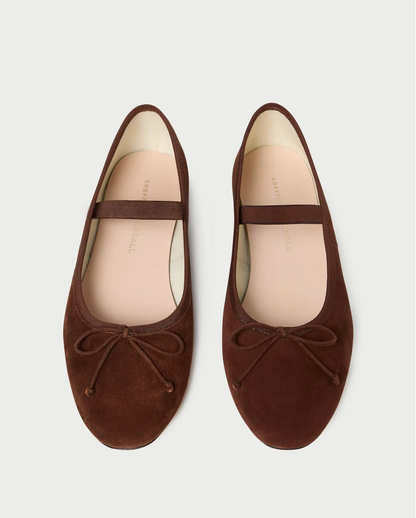 Leonie Espresso Suede Ballet Flat