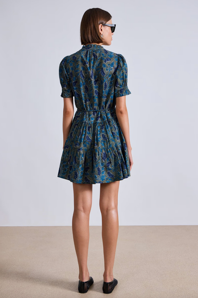 Las Alturas Mini Dress in Malene Floral Olive