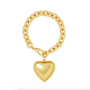 The Puffy Heart Bracelet in Gold