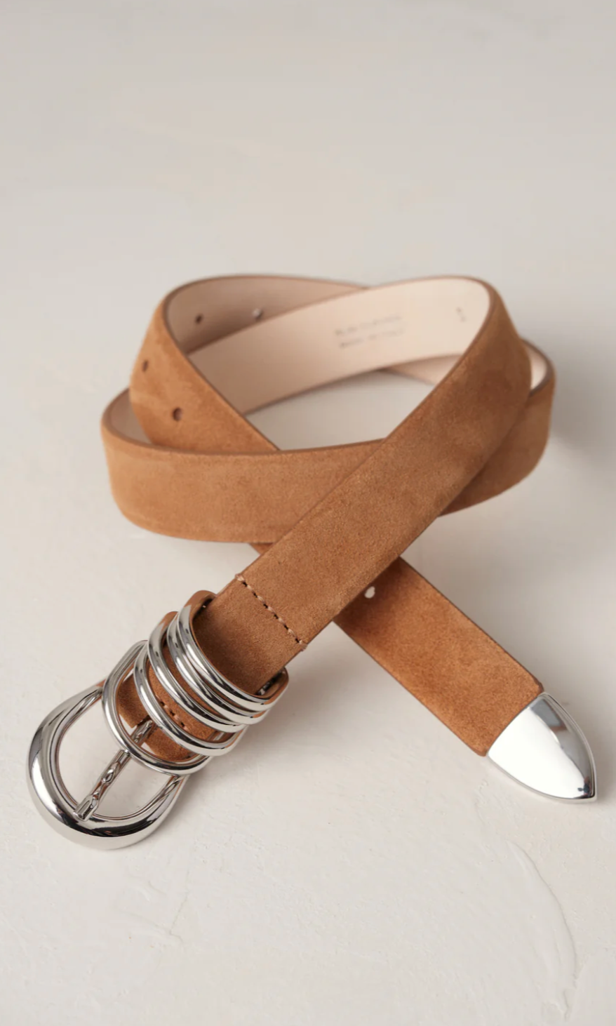 Hollyhock Suede in Caramel Suede & Silver