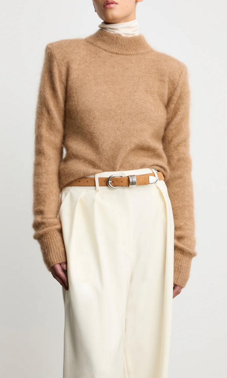 Hollyhock Suede in Caramel Suede & Silver