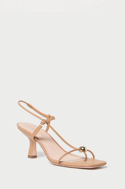 Triana Dune Leather Mid-Heel Sandal