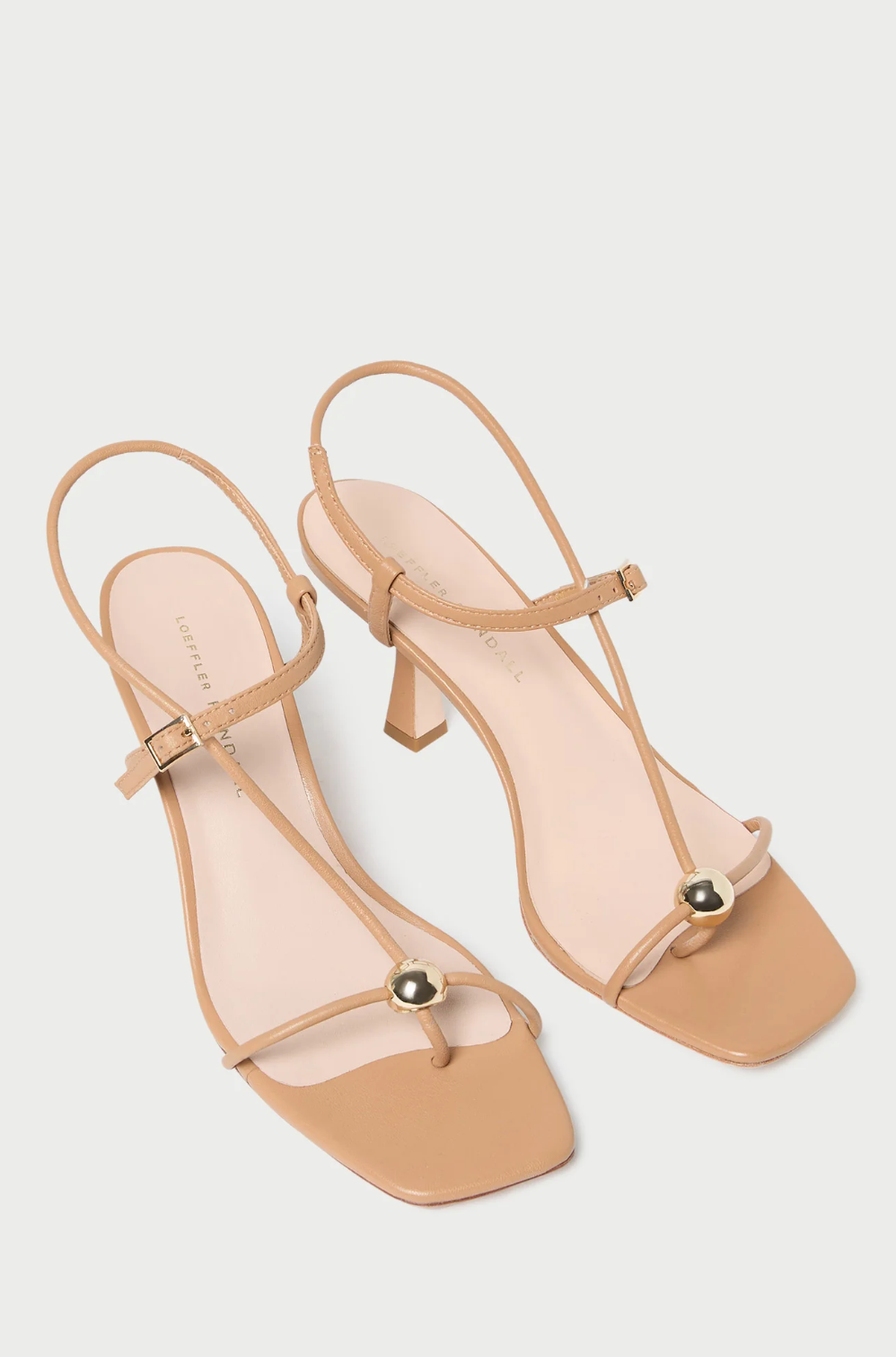 Triana Dune Leather Mid-Heel Sandal
